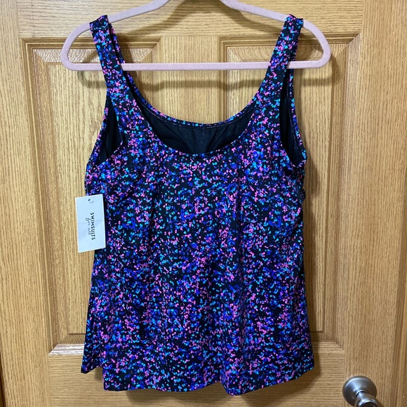 New Classic Modest Tankini Top Swimsuits For All Plus Size Curvy - Picture 5 of 5